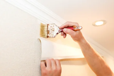 Pose de papier peint à Escos — revêtements muraux et toiles de verre
